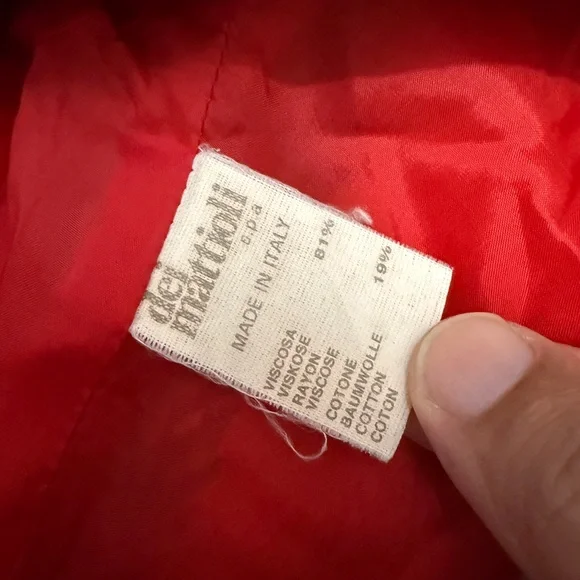 Vintage Gianfranco Ferre Blazer Abstract Red Coat Embroidered Italy Size Small Blazers & Suit Jackets